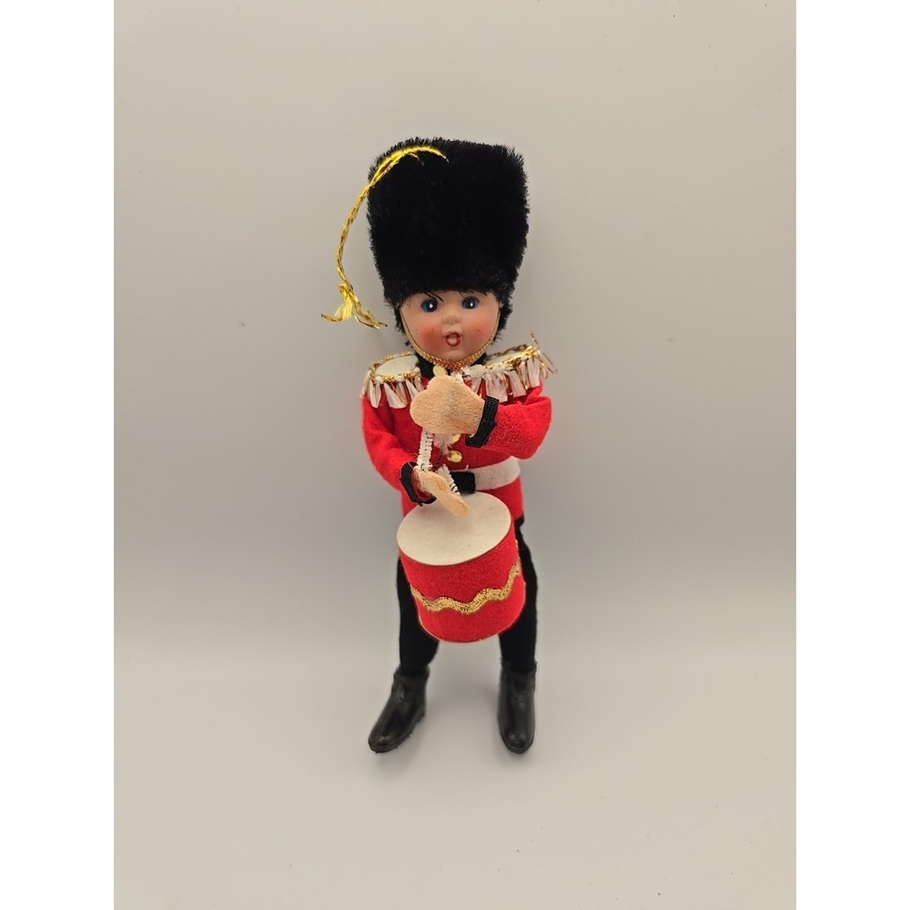 Vintage Drummer Boy  Felt Japan Christmas‎ Ornament 7" Tall